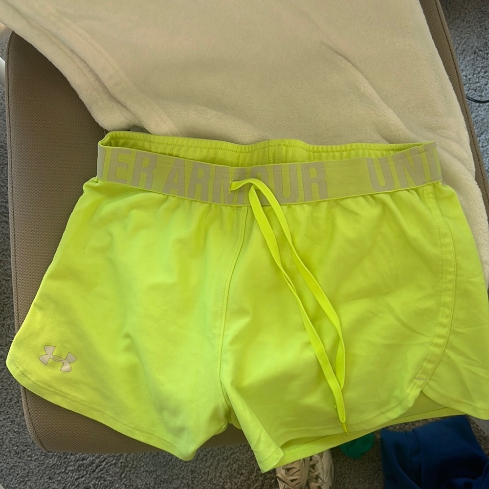 Under Armor Bright Yellow Athletic Shorts - Size XS